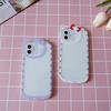 New York Market iPhone Hello Kitty Ribbon Strap Mirror Mirror Transparent Jelly Case, популярный персонаж в Корее
