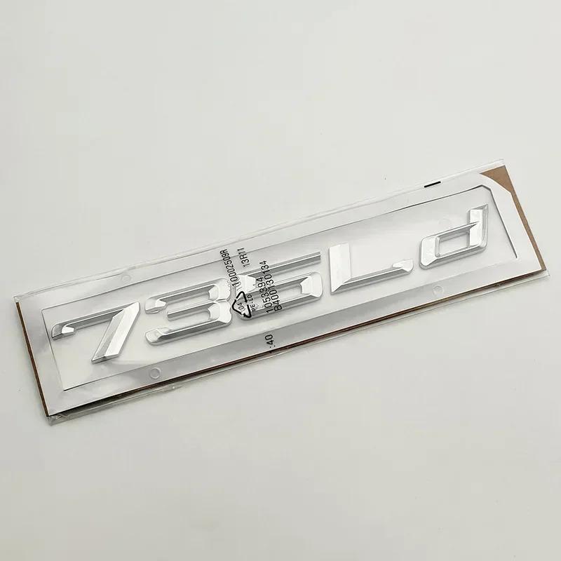 3d ABS Chrome Car Trunk Letters 730Ld 735Ld 740Ld 750Ld 760Ld Emblem Logo Nameplate Sticker For BMW F01 F02 G11 G12 Accessories
