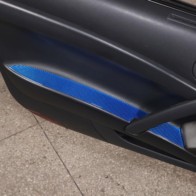 Для Mitsubishi Eclipse 2006-2011 мягкое углеродное волокно автомобиля внутренняя дверь подлокотник панель накладка накладка наклейка автомобиля
