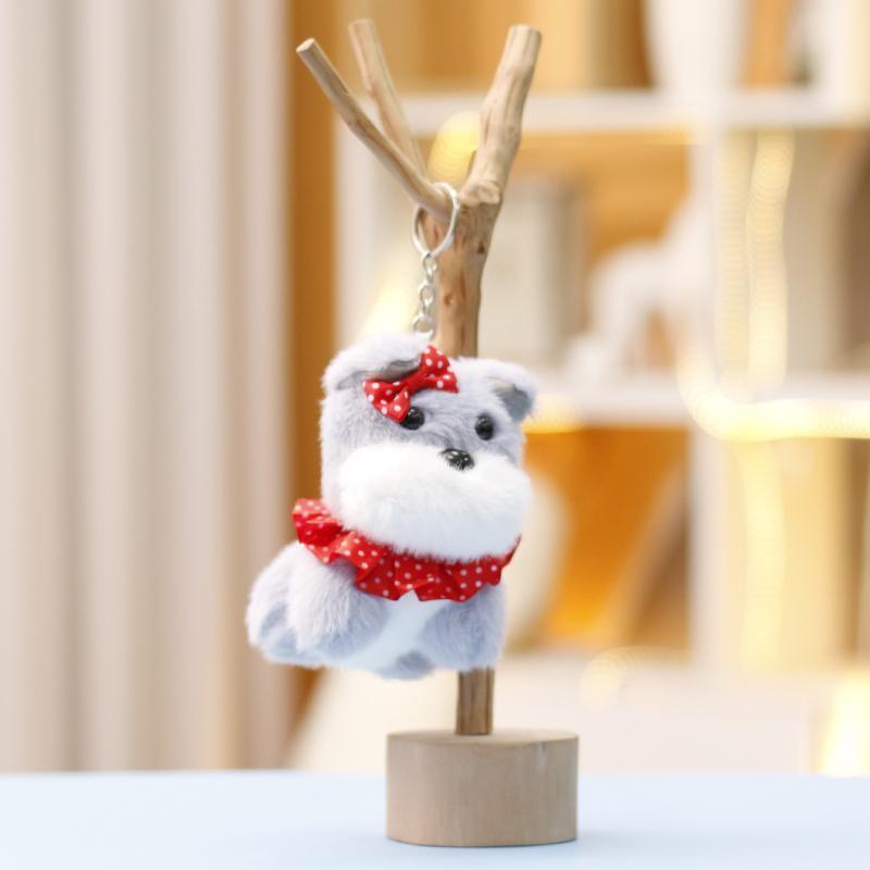 Adorable Plush Dog Stuffed Animal Keychain Cute Doll Gift For Girls 13cm