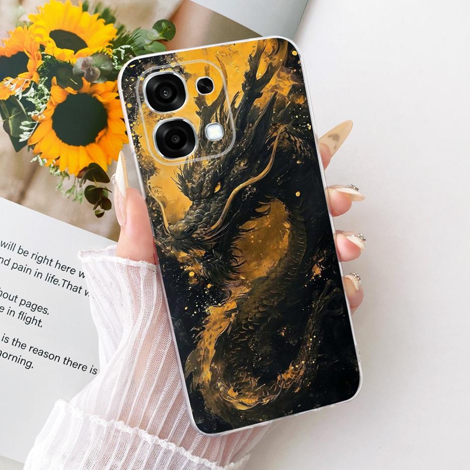 Чехол для Oppo A6 Pro 5G CPH2781 Милый Лев Тигр Дракон Роскошный Расписной Чехол Мягкий Тонкий Чехол для Телефона Для Oppo A6 Pro A6Pro 4G Fundas