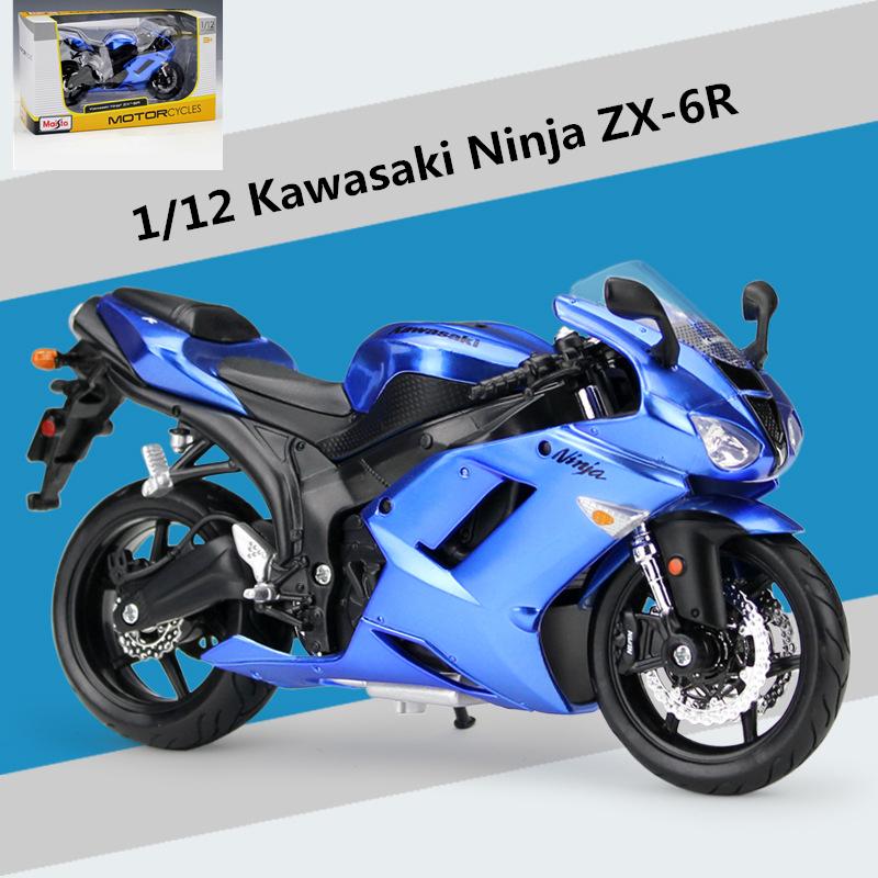 Maisto 1:12 Kawasaki Ninja ZX6R Alloy Racing Motorcycle Model Diecasts Metal Street Sports Motorcycle Model Childrens Toys Gift