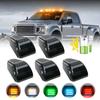 5 Lampes Solaires Pour Cabine De Camion, Sans Perçage, Noires, Avec Capteur De Vibration Sans Fil, Pour Toit De Camion Ou Voiture