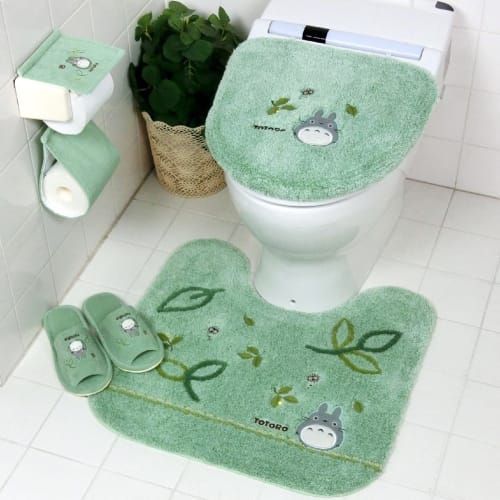 Senko Totoro Forest Wind Toilet Mat, Approx. 58 x 60 cm, Green, 11832