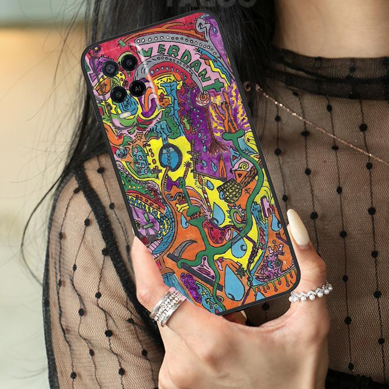 Indie Hippie Art Case For Oppo A78 A98 A18 A38 A58 A60 A80 A40 A96 A76 A16 A94 A74 A54 A15 A17 A57 A77 A5 Pro