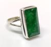 Statement Ring, Emerald Ring for Women, 925 Solid Sterling Silver, Handmade Jewelry, Green Stone Ring, Birthstone Ring