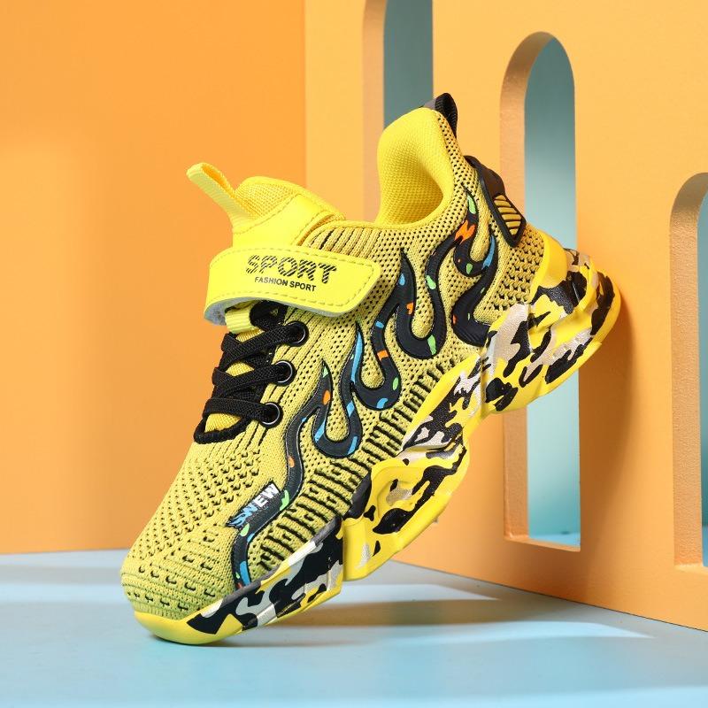Детская спортивная обувь на все времена года, модные кроссовки для мальчиков, дышащие, среднего и большого размера для детей и девочек, для бега на открытом воздухе