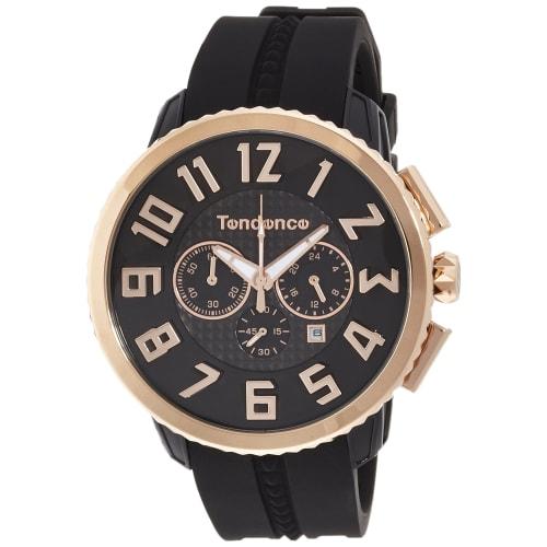 Tendence Gulliver 47 Black Dial Stainless Steel Mineral Glass Quartz 47mm Watch TY460013