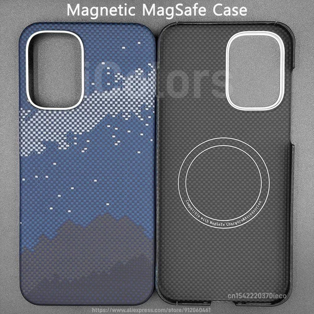 for OnePlus Ace 6 Ultra/Ace 6/Ace 6T/15R Aramid Carbon Fiber Case Magnetic with MagSafe Ultra thin Lightweight Protective Cover