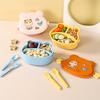 Lunch Container Useful Double Layer Portable Lovely Children Cartoon Food Storage Box Picnic Supply