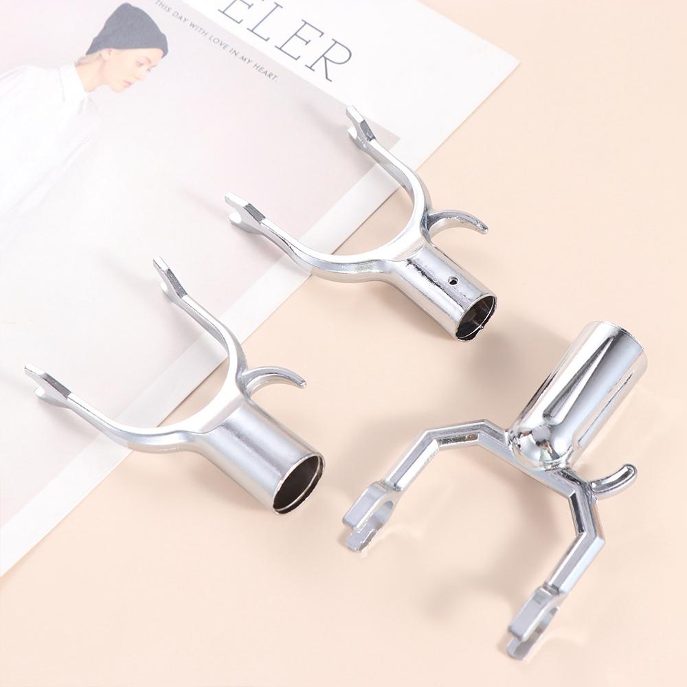 U Shaped Clothes Rod Joint Aluminum Alloy Durable Clothes Fork Head Portable Laundry Hanging Fork Household