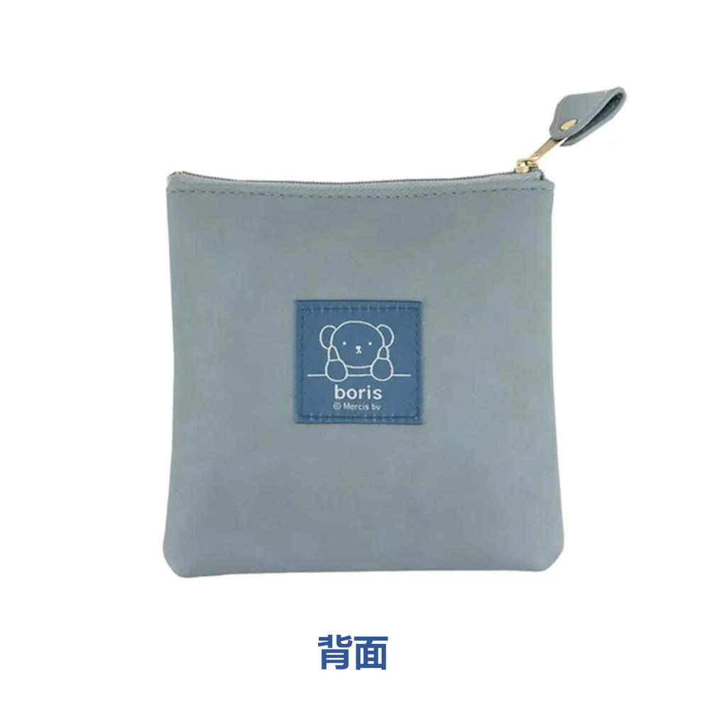 Miffy Boris Квадратный чехол Чехол для хранения Косметичка Мини-кошелек Чехол для мелочей Легкий для переноски Вышивка Милый Стильный Розовый