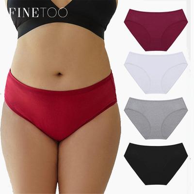 XL-5XL, женские трусики большого размера, женское нижнее белье, дышащие трусы с высокой талией, однотонное бесшовное хлопковое белье