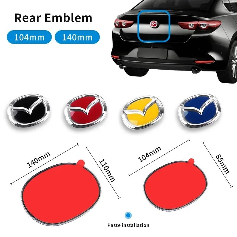 Для Mazda 104мм 140мм Автомобильный Передний Значок Логотип На Капот Задний Значок На Багажник Для Mazda 3 6 Atenza Axela Demio CX3 CX5 MP MS RX8 Наклейка Аксессуар
