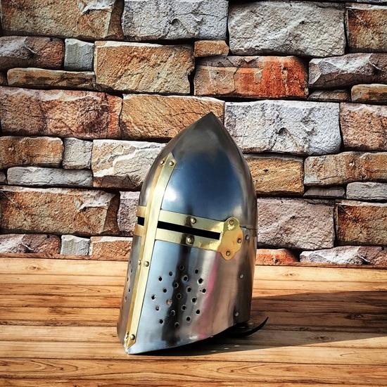 Средневековый стальной шлем «Сахарная голова», рыцарские доспехи, боевой шлем, шлем для РПГ