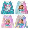 Толстовки Like Nastya, зимние топы для девочек, весна/осень, с длинным рукавом, унисекс, толстовки Harajuku Sudaderas Kids