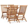 Day and Night - Day and Night Folding Garden Dining Set 5 Pieces Solid Teak Wood