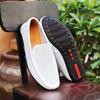 Italian Men Slippers Genuine Leather Loafers Moccasins Outdoor Non-Slip Black Casual Slides Summer Spring Fashion Shoes 2022