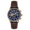 Hawker Hurricane Classic Chronograph Leather Strap Admiral Blue Dial Quartz AV-4011-0O Men's Watch