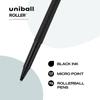 Роллерная ручка Микро наконечник Черная 72 штуки uni-ball (0.5mm)