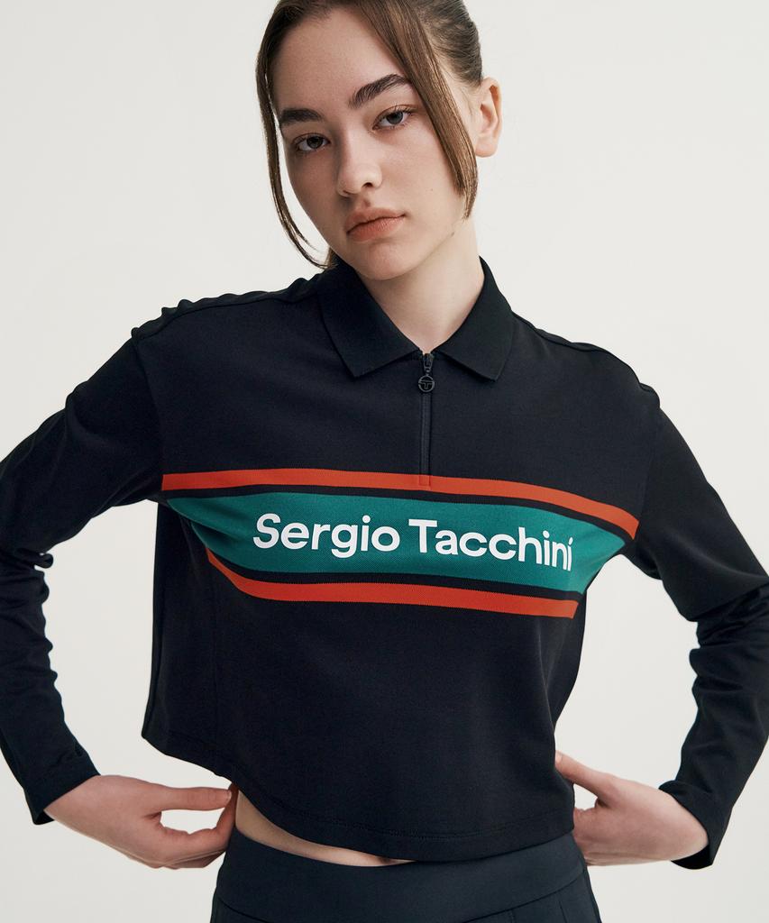 Женская укороченная футболка-поло с длинным рукавом SERGIO TACCHINI W Flag