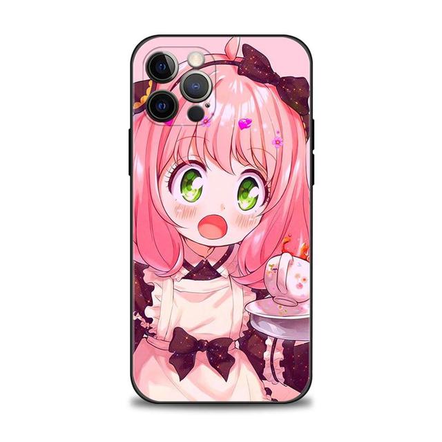 Чехол для телефона Apple Iphone 14 13 12 11 Pro Max 13 12 Mini Xs Max Xr X 7 8 6 6s Plus, чехол Spy X Family Pink Smile Anya Damian