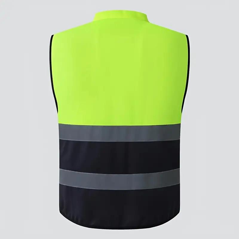 Светоотражающий жилет с высокой яркостью, дышащая рабочая одежда с несколькими карманами, защитная одежда для ночного бега на велосипеде