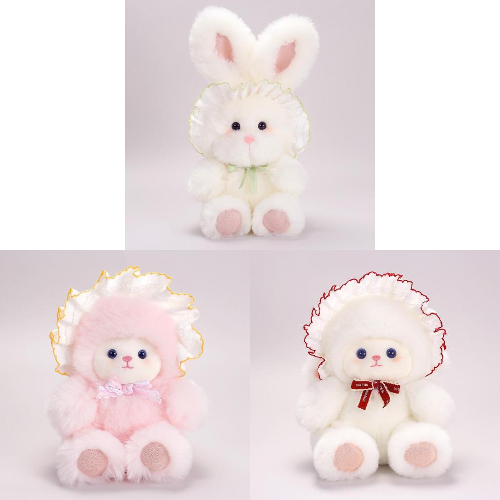 Плюшевая игрушка Овечка в шапке, мягкий короткий плюш, для детей, для сна, комфорт и подарок