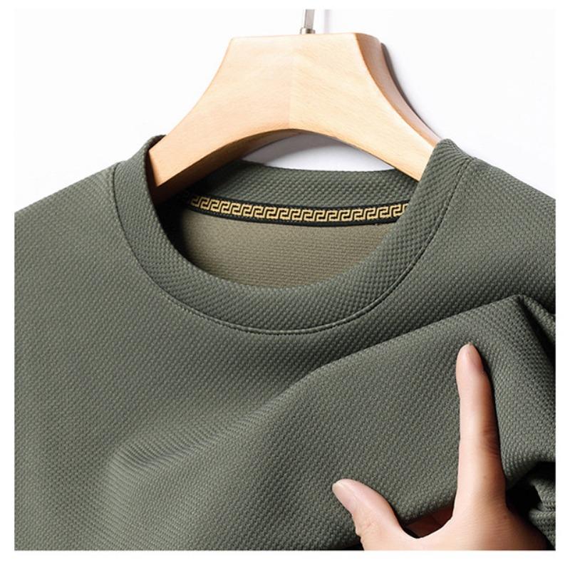 Men S Long Sleeve Solid Crew Neck Casual T Shirt