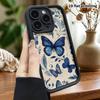 Phone Case: 2D Flat, Suitable for iPhone 18 17 16 15 14 13 Pro Protective Case, Blue Butterfly, Perfect Christmas and Halloween Holiday Gift