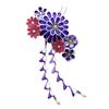 Tsumami Craft Round Chrysanthemum Hair Ornament Purple Coming of Age Ceremony Wedding Hair Ornament Corsage Wedding Bridal Yukata Kimono Graduation