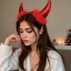 Костюм с хвостом дьявола с повязкой на голову дьявола, бабочкой, аксессуар для косплея дьявола на Хэллоуин для женщин, подростков, маскарад, косплей-вечеринка