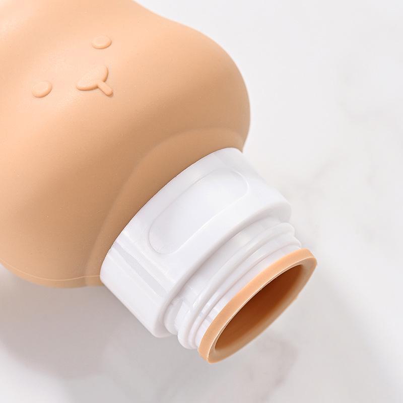 Портативный набор силиконовых бутылочек в форме медведя для косметики, дезинфицирующего средства для рук и моющего средства