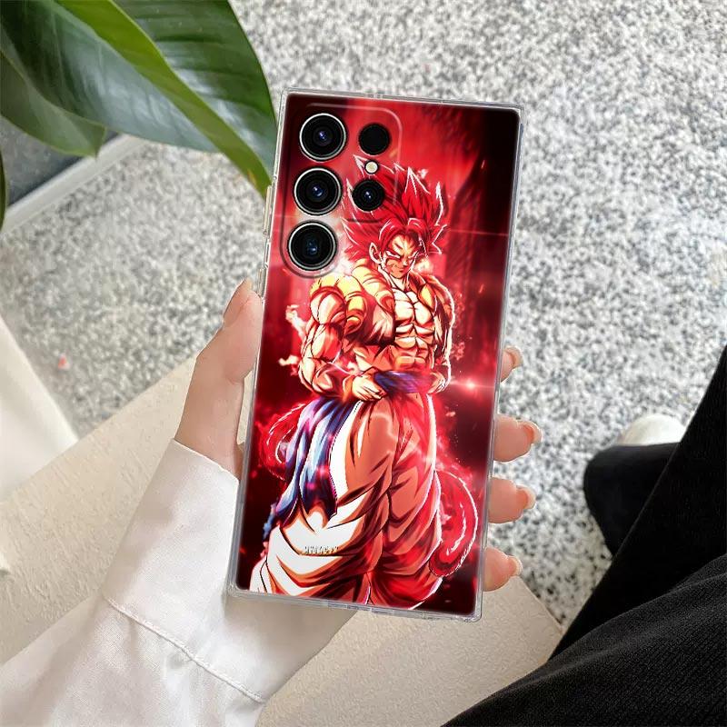 Gogeta Blue Goku S26 Ultra Case Coque For Samsung Galaxy S25 S26 S24 S23 Ultra S22 S20 Plus S21 S25 FE A57 5G Clear Phone Cover