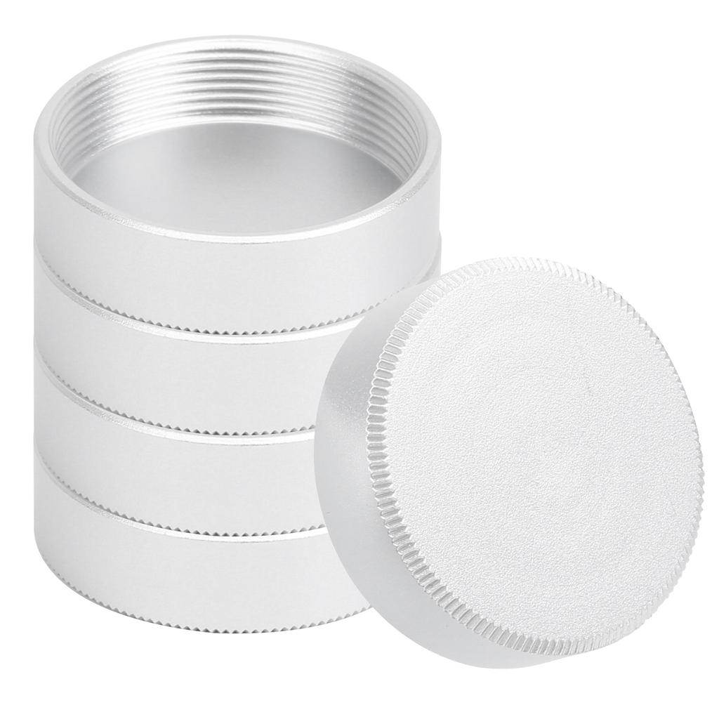 5Pcs C Mount Lens Rear Cap Portable Metal Protective Cover Camera Accessory Parts Silver