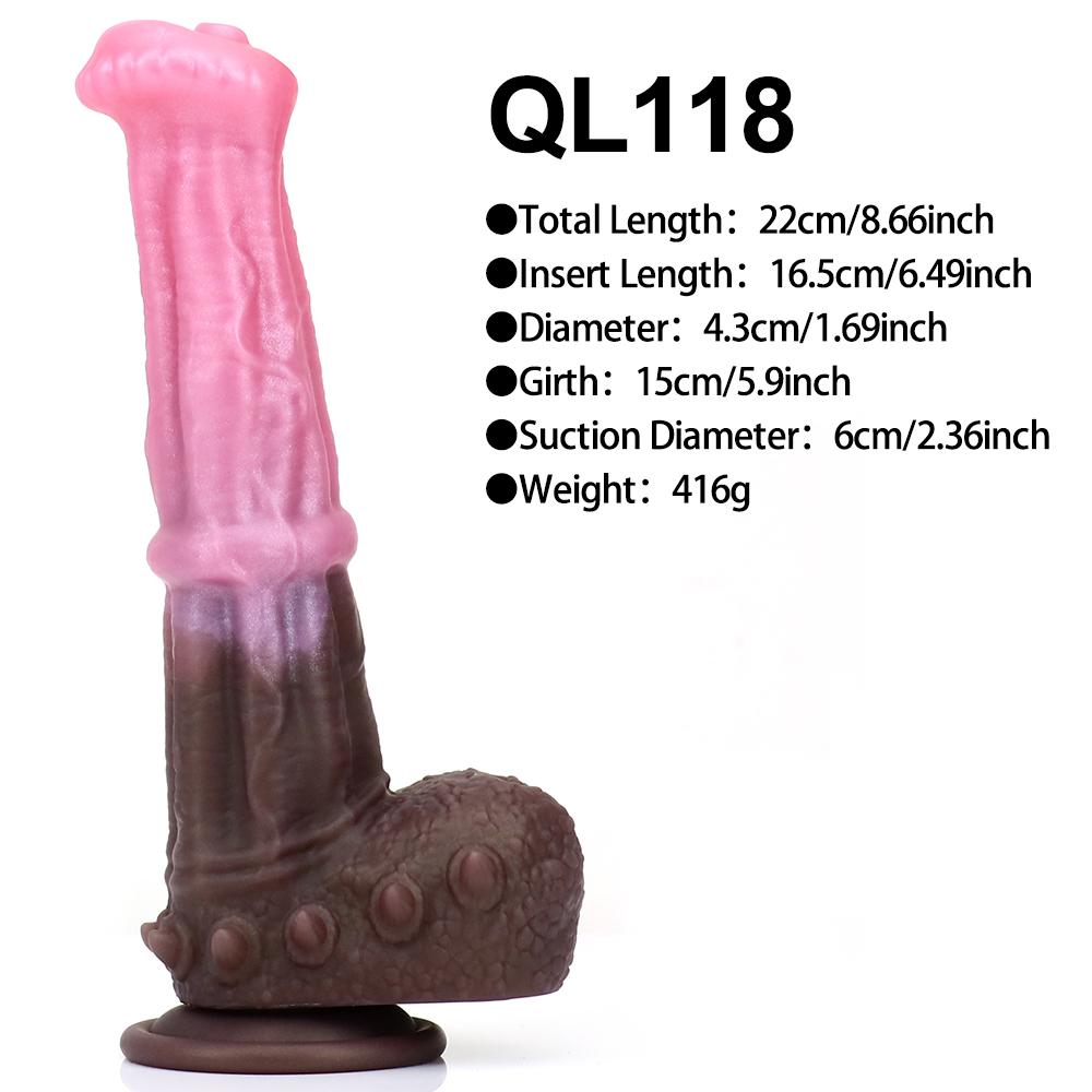 Жидкий силиконовый фаллоимитатор для животных, конский пенис с присоской, вагина, стимулирующая женский мастурбатор, анальные секс-игрушки для мужчин, член
