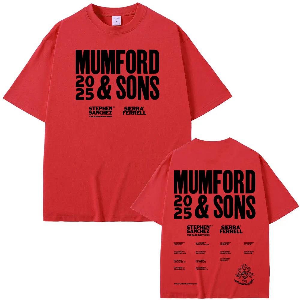 Mumford & Sons 2025tour Tee Hip Hop Cotton High Quality Tee-shirt Short Sleeve Grunge Tshirt Summer O-neck Female/Male Tees