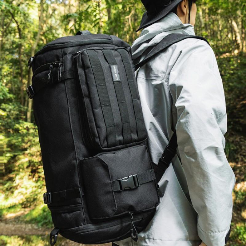 Unisex Large Capacity Nylon Travel Gym Bag With Expandable Design Lightweight Outdoor Backpack Hiking Yoga Daily Use