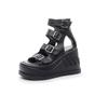 Summer New Roman Style Platform Sandals 2025 New Women's Niche Design Open-toe Buckle Sandals Tide