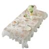 Romantic Rustic Lace Hollow Yarn Ruffle Tablecloth Dessert Table Wedding Decoration Coffee Table Linen