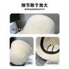Autumn and winter new lamb bucket hat solid color color bucket hat warm plush basin hat headache windproof hat