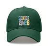 Trendy Senior 2026 Baseball Cap - Unisex Adjustable "SENIOR 2026" Print Black Baseball Hat For Graduation