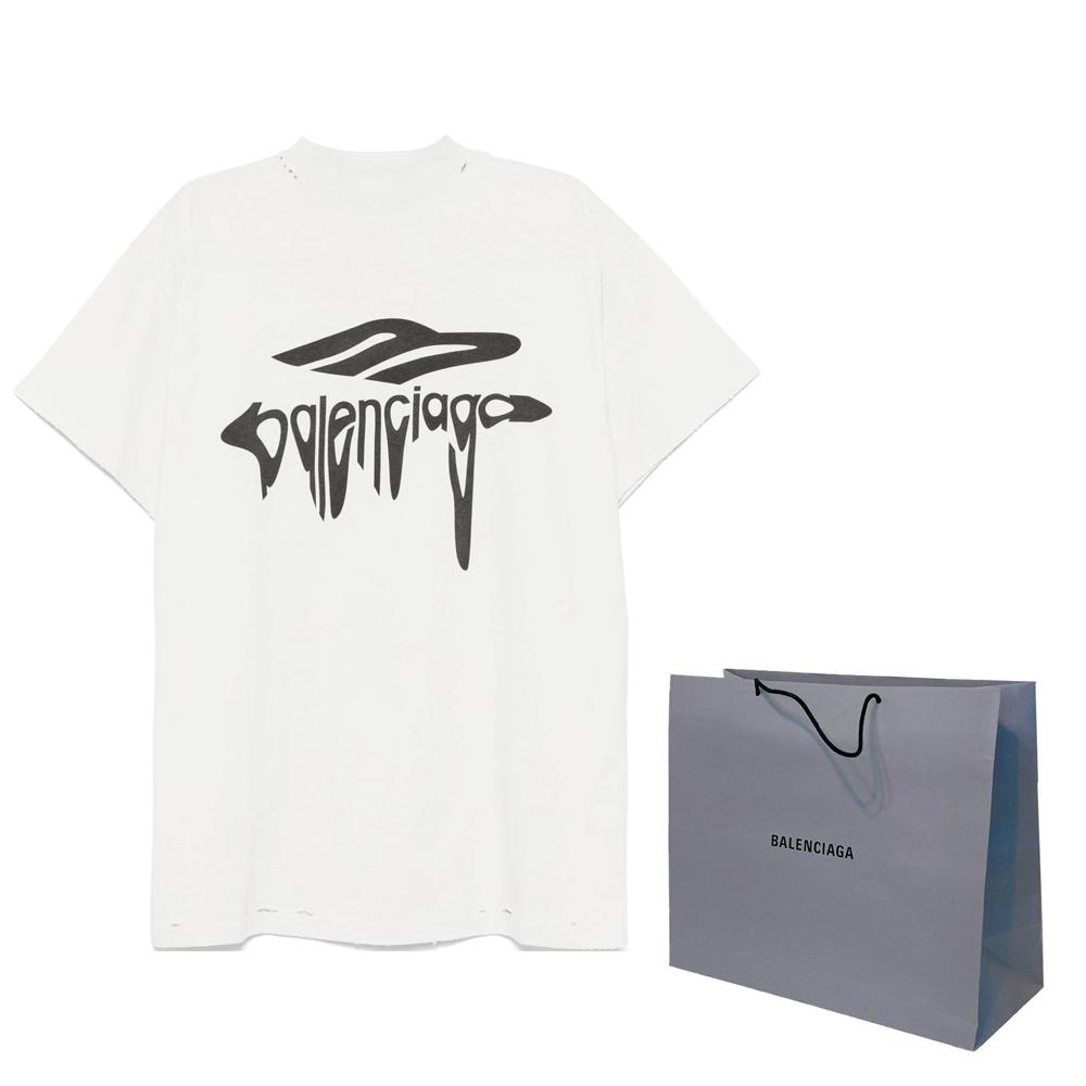 Balenciaga 3b Жидкая Оверсайз Футболка 787349TRVS89081