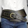 Retro Wide Belt Women'S Decoration With Coat Skirt Waist Seal Outside With Personalized Western Punk Style Belt