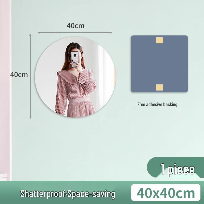 Зеркальная акриловая наклейка на стену во весь рост: Самоклеящаяся HD для ванной комнаты или дверцы шкафа.