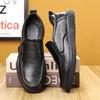 FashionFashion Casual Soft Leather Shoes Loafers for Men New Designer Spring Autumn Solid Color Anti-slip Men's Dress Shoes