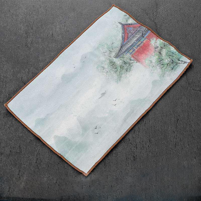 Тряпка для посуды, простое ветровое кухонное полотенце, впитывающая пеньку, серая скатерть, чайная подушечка, аксессуары для чайной церемонии