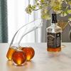 New Interesting Transparent Glass Whiskey Decanter Table Ornament Container Dispenser Glass Wine Cup