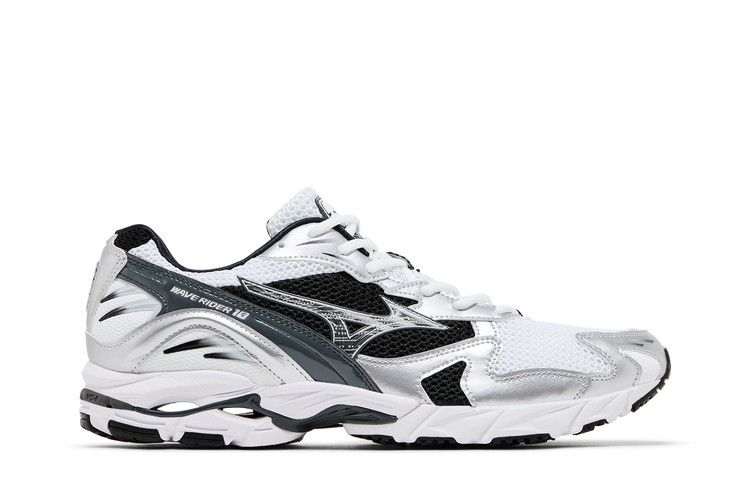 Мужские кроссовки Mizuno Wave Rider 10 Белый Серебристый Черный Белый/Серебристый/Черный