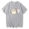 Милая футболка Chiikawa унисекс Harajuku с эстетической графикой Kawaii футболка унисекс японского аниме мультфильм оверсайз хлопковая футболка Корея